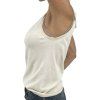 BLUMARINE Cream White Tank Top