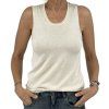 BLUMARINE Cream White Tank Top