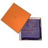 HERMÉS Printed Purple Silk Scarf