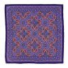 HERMÉS Printed Purple Silk Scarf