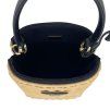 PRADA Panier Wicker and Canvas Bag