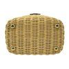 PRADA Panier Wicker and Canvas Bag