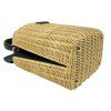 PRADA Panier Wicker and Canvas Bag