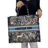 CHRISTIAN DIOR Book Large Blue Multicolor Tote