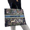 CHRISTIAN DIOR Book Large Blue Multicolor Tote