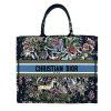 CHRISTIAN DIOR Book Large Blue Multicolor Tote