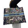 CHRISTIAN DIOR Book Large Blue Multicolor Tote
