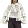 CHLOÉ Ruffle-Trim Tie Neck Blouse