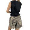 CHRISTIAN DIOR Black Top And Beige Shorts Set