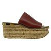 CHLOÉ Camille Leather Wedge Mules