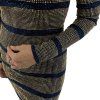 BALMAIN Blue Gold Studded Stripe Dress