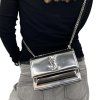 YVES SAINT LAURENT Sunset Small Silver Mirrored Bag