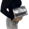 YVES SAINT LAURENT Sunset Small Silver Mirrored Bag
