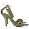 GIVENCHY Metallic Gold Leather Sandals