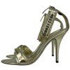 GIVENCHY Metallic Gold Leather Sandals