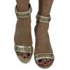GIVENCHY Metallic Gold Leather Sandals