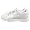 DOLCE & GABBANA White Perforated-Logo Sneakers