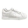 DOLCE & GABBANA White Perforated-Logo Sneakers