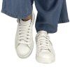 DOLCE & GABBANA White Perforated-Logo Sneakers