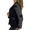 MOSCHINO Gray And Black Lace Blazer