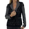MOSCHINO Gray And Black Lace Blazer
