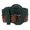 ZIMMERMANN Green Braided Leather Belt