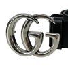 GUCCI GG Marmont Leather Silver Belt
