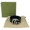 GUCCI GG Marmont Leather Silver Belt