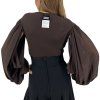 PHILOSOPHY Wrapped Stretch Tulle Bodysuit