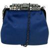 ALBERTA FERRETTI Crystal-Embellished Silk Satin Clutch Bag