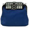 ALBERTA FERRETTI Crystal-Embellished Silk Satin Clutch Bag
