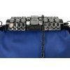 ALBERTA FERRETTI Crystal-Embellished Silk Satin Clutch Bag