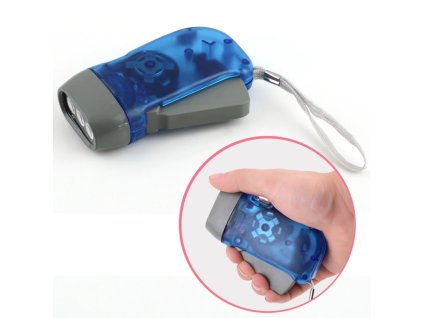 3 led hand pressing dynamo crank power w main 0