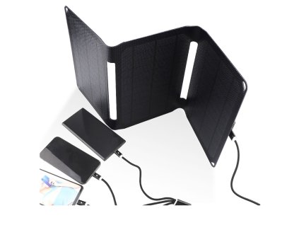 Soshine Solární 20W nabíječka – vodotěsná – 2x USB výstup