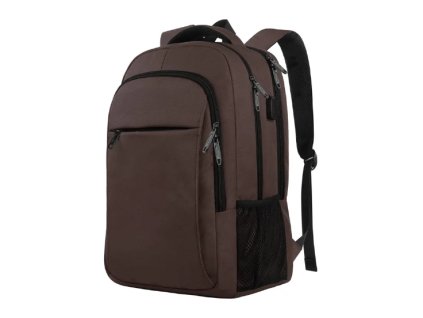 Batoh s USB konektorem - Hnědá