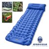 Nafukovaci matrac so vstavanou noznou pumpu advancegear modry
