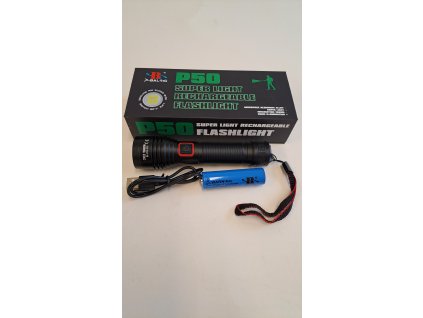 baterka akumulátorová LED USB P50