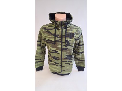 mikina pánská maskovací Camo Zipper camouglage green