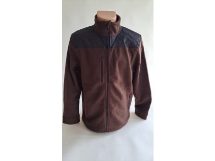 bunda kombinovaná unisex fleece kávová