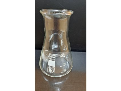 baňka kuželová širokohrdlá 100ml skleněná