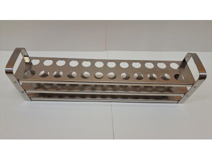 stojan na zkumavky 24ks nerezový CHIRANA