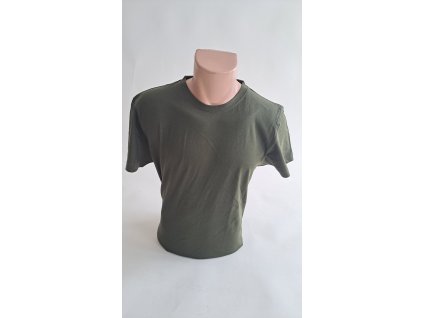 triko pánské military zelené krátký rukáv