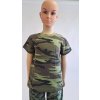 triko dětské maskovací army camouflage green krátký rukáv
