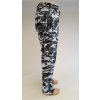 kalhoty zimní Loshan černobílý potisk
