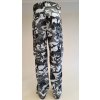 kalhoty zimní Loshan černobílý potisk