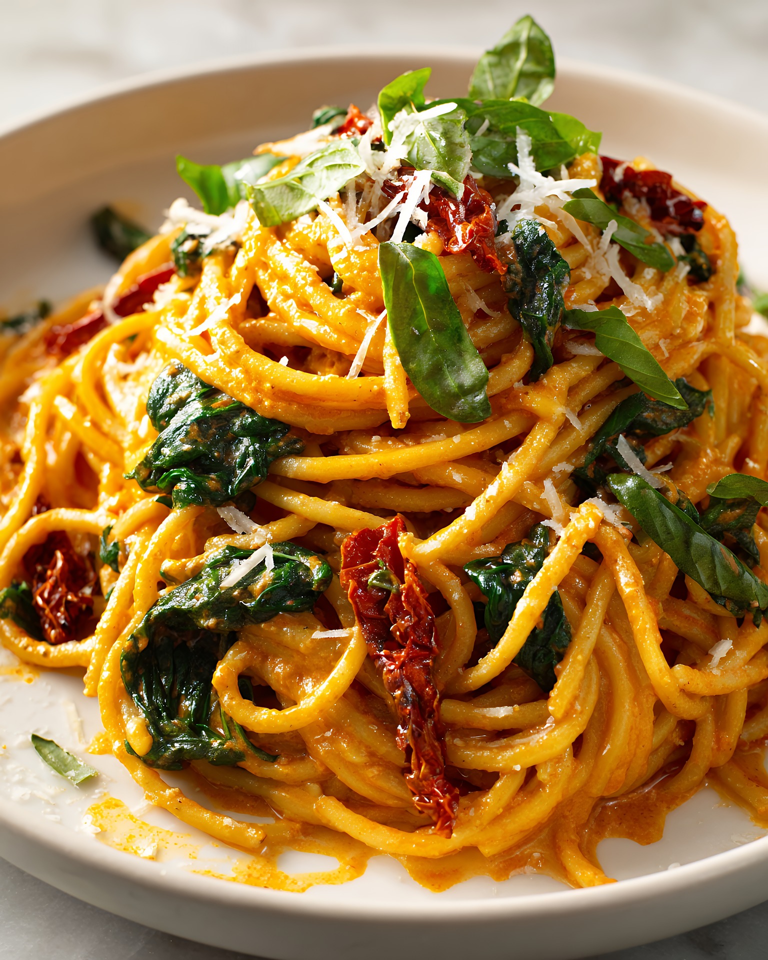 Špagety alá spinach