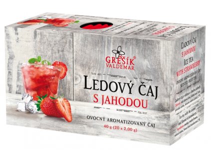 ledovy caj s jahodou