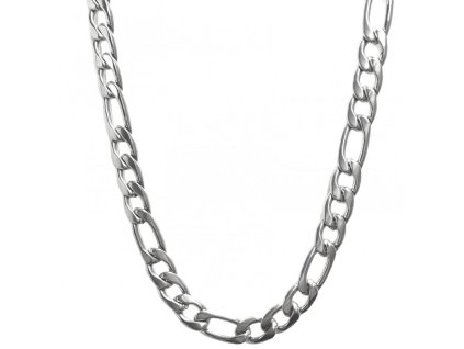 A1115 Řetěz na krk FIGARO z chirurgické oceli  ve stříbrné a zlaté barvě o délce 60cm a šířce 0,7cm.