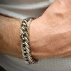 A1132 Pánský ocelový náramek MASIVNÍ z chirurgické oceli na pánském zápěstí