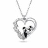 A1146 Náhrdelník PANDA z chirurgické oceli